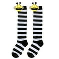 thumbnail image 2 of Kids Halloween Long Striped Knee High Socks 3D Bee Witch Thin Tube Socks for Girl Halloween Costume Accessories, 2 of 7