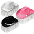 thumbnail image 5 of ROZYARD Rhinestones Cowgirl Hats Glitter Rave Cow Girl Hat with Rhinestones Fringe Size Cowboy Hat for Party 3 Color, 5 of 10