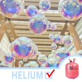 thumbnail image 3 of Globos de aluminio PartyWoo iridiscentes 4D redondos, 22 pulgadas, 6 unidades, 3 of 6