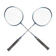 thumbnail image 1 of Badminton Rackets Set, Iron Alloy Lightweight Portable 2 Player Badminton Racket Set with Bag Exercise Fitness for Boys Girls Beginners Training[Blue], 1 of 9