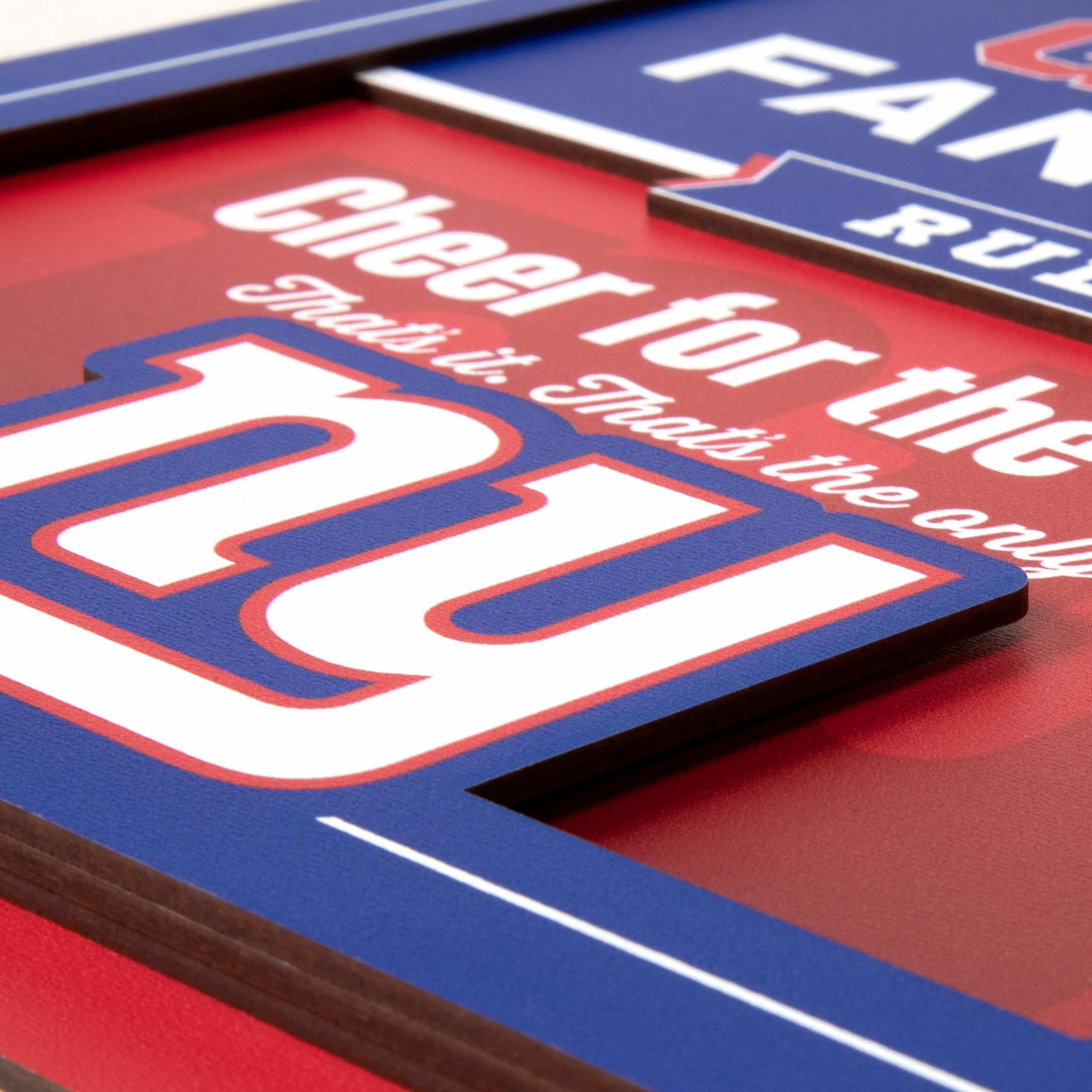 YouTheFan NFL New York Giants Fan Rules 3D Wall Art