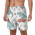 thumbnail image 2 of Balery Music Lover Dinosaur Mens Swim Trunks Swim Shorts for Men Quick Dry Inseam Beach Shorts with Compression Liner Pocket-X-Large, 2 of 9