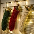 thumbnail image 6 of 18.11'' Christmas Stockings, Personalized Cozy Cable Knit Hanging Stocking Christmas Gift Bag for Indoor Christmas Decor (Green, White, Red), 6 of 9