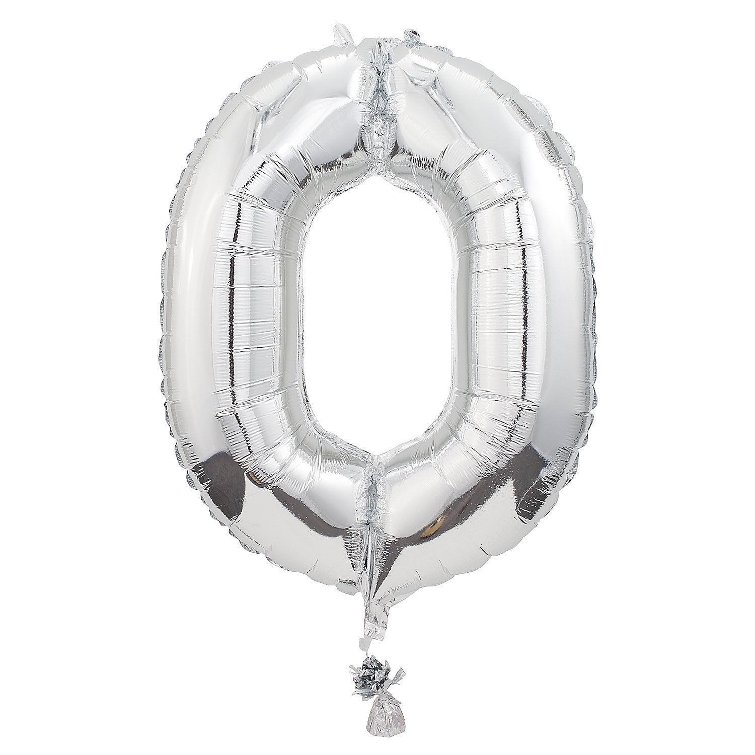 Fun Express "0" Shaped Mylar Balloon for Birthday Party Decor