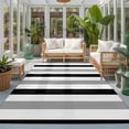 thumbnail image 2 of Area Rugs 2.7'x5', Black Gray Striped Carpet Runner Indoor Outdoor Rugs Home Decor Aesthetic, Farmhouse Stripe Art Non Slip Mats Washable Accent Rug for Living Room Bedroom, 2 of 8