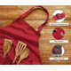 thumbnail image 3 of 2 Pack Adjustable Bib Apron with 2 Pockets Waterdrop Resistant Cooking Kitchen Apron for Men, Women with Long Ties, 3 of 4