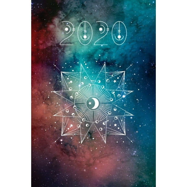2020 : Moon Geometry Galaxy Daily Planner Diary - Walmart.com