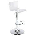 thumbnail image 2 of Acrylic Bar Stools with Back, Stylish Modern Adjustable Swivel Counter Height Bar Chairs, Armless Transparent Seat Metal Barstools for Kitchen Island, Dining Room, or Pub (Clear), 2 of 10