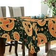 thumbnail image 3 of Dreamtimes Halloween Pumpkin Tablecloth, Waterproof Washable Polyester Square Table Cover, Durable Tablecloth for Kitchen Dining Table Party Decor, 54"x72", 3 of 7