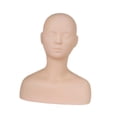 thumbnail image 2 of Cabeza de maniquí de entrenamiento de silicona para s, cabeza de maniquí profesional con hombros para práctica, modelo de cabeza de maquillaje, 2 of 8