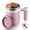 Pink, variant on Self Stirrin Coffee Mu: Rechareable Automatic Self Stirrin Mu with Manetic Stirrer and Lid,Travel Coffee Cup for Milk/Cocoa/Office/Travel/ ifts 13oz (White)