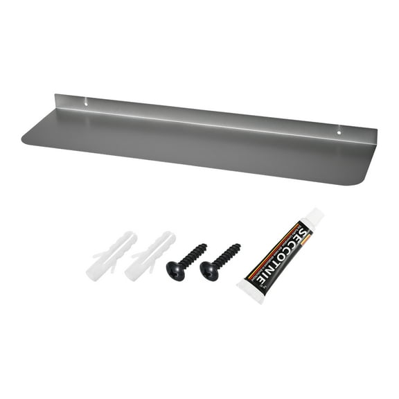 Uxcell Aluminum Shelves for Wall 20" Grey Floating Shelves Wall Mount Display Shelf Organizer for Bathroom