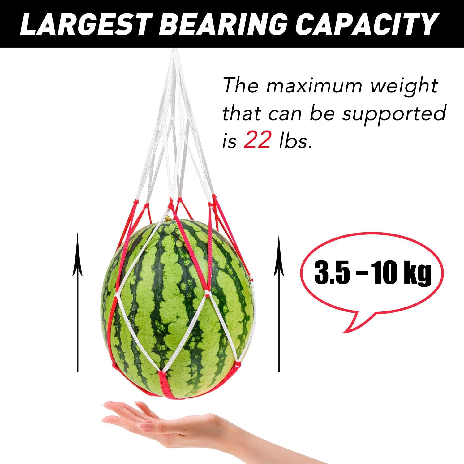 NANAHuang 20Pcs Melon Hammocks Cradles, Melon Hammock for Trellis Heavy Duty Watermelon Nets, Pumpkin Support Hanging Bags for Growing Cantaloupes Honeydew, 16inches Long, Bear for 30lbs