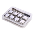 thumbnail image 4 of Bewildely Cubos de hielo de acero inoxidable Piedras de enfriamiento reutilizables Whisky Wine Keep Cold Drink Kits de equipo de elaboración de vino Numero 3 Bewildely HA024613-03, 4 of 6
