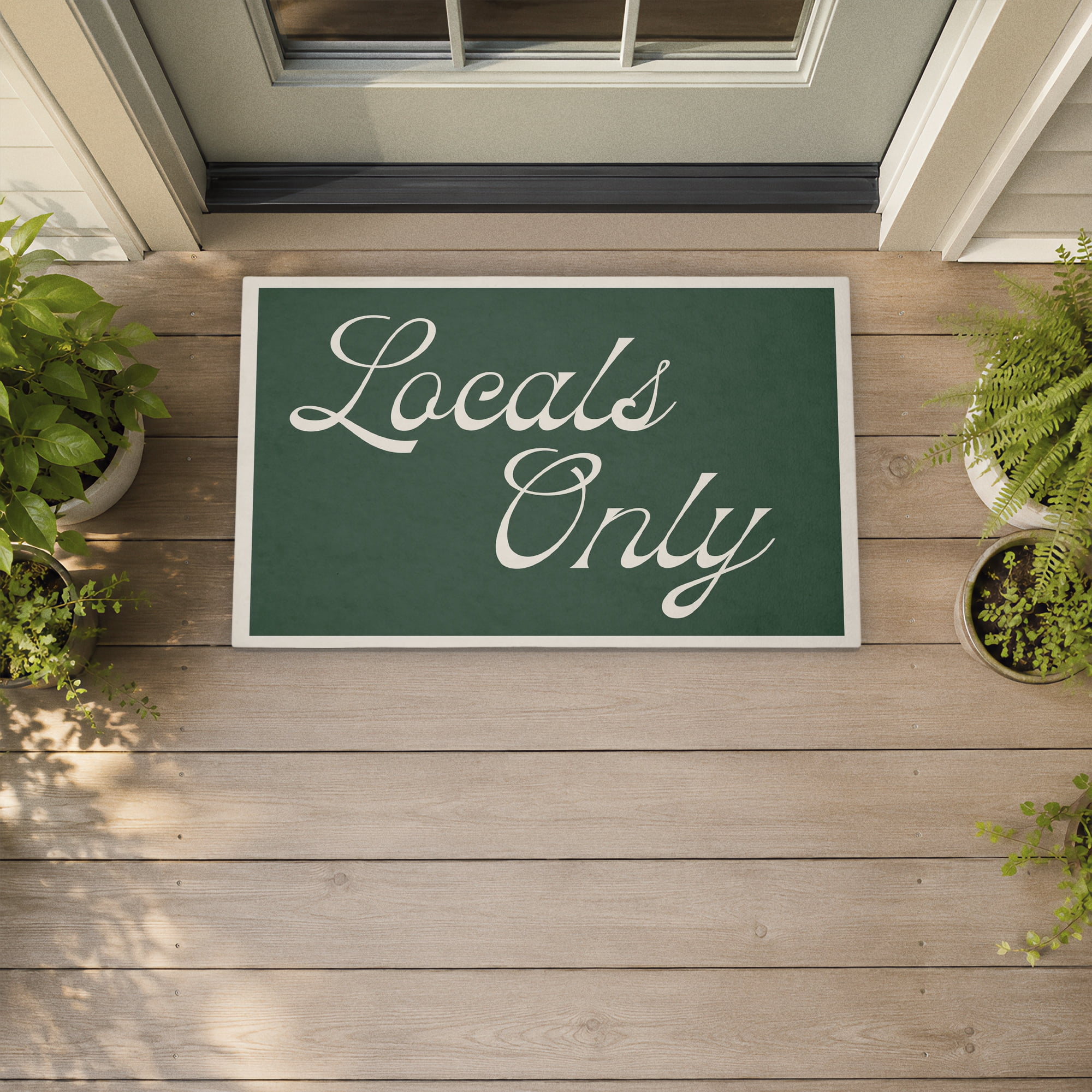 Stupell Industries Locals Only Typography Printed Outdoor Door Floor Mat, design by Lil' Rue