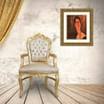 thumbnail image 3 of Modigliani, Amedeo 20x24 Gold Ornate Wood Framed with Double Matting Museum Art Print Titled - Jeanne Hebuterne Whitecollar, 3 of 4