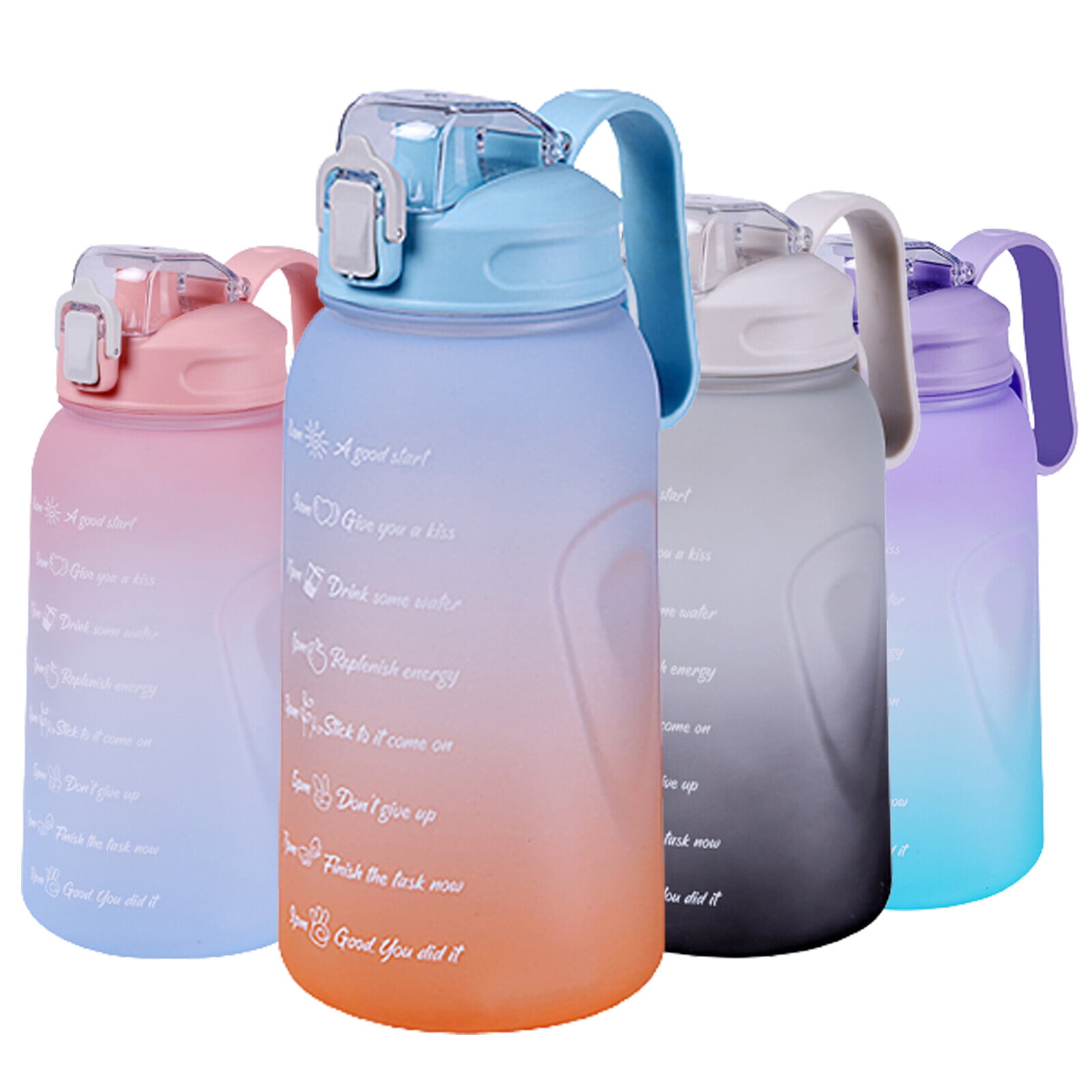 Kawaii Sports Motivational Water Bottle 2l Set Large Capacity Drinking Cup  For Boys And Girls, Ideal For School, Hiking, And Jogging From Stamp2022,  $5.68