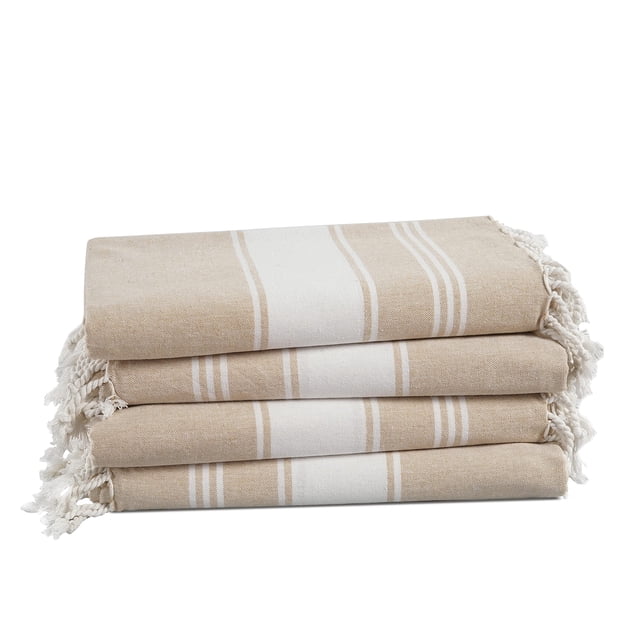Toalla de playa LANE LINEN de gran tamaño, 39 x 71 cm, paquete de 4 para adultos