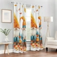 thumbnail image 6 of Autumn Gnome Leaves Blackout Curtain Panels Drapes Privacy Assured with Light Filtering Curtains for Living room Bedroom Bathroom Window, 6 of 6