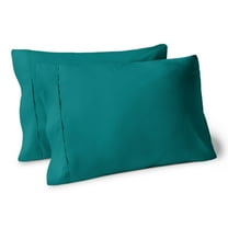 Bare Home Pillowcase Set - Premium 1800 Collection - Double Brushed - Ultra Soft - King Size, Emerald, 2 Count