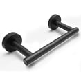 thumbnail image 1 of Soporte de papel higiénico negro: mango de tejido pivotante flexible de metal para baño montado en la pared, mega rollo grande Tp ajustable de acero inoxidable Sus 304., 1 of 4