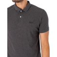 thumbnail image 4 of Superdry Classic Pique Polo Shirt, Grey, 4 of 5
