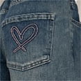 thumbnail image 5 of RUTAYY Toddler Girls Fashion Cute Embroidered Pants Elastic Waist Wide Leg Jeans Loose Casual Demin Pants With Pockets Trouser Versatile Infants Pants, 5 of 6