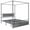 Gray+Black, variant on Sesslife Queen Canopy Bed Frame with Upholstered Headboard, 2 In 1 Metal Platform Bed with 2 Storage Drawers, Canopy Bed Curtain Not Included, Large Under Bed Space, No Box Spring Needed, Gray+Black