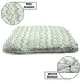 thumbnail image 3 of Aqua Pet Bed, Sketchy Blurry Abstract Zig Zag Chevron Shapes Retro Beige, Chew Resistant Pad for Dogs and Cats Cushion with Removable Cover, 24" x 39", Petrol Blue Turquoise, by Ambesonne, 3 of 4