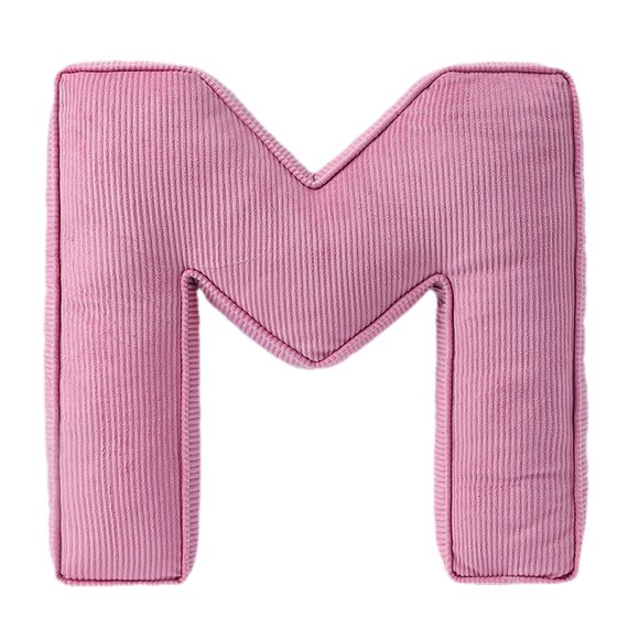 Pillow for Home Corduroy Letter Pillow with Alphabet A–Z Decorative Hugging Throw Pillow for Sofa Bedroom Living Room Indoor Use