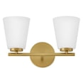 thumbnail image 6 of 85422LCB Lark Bri - 30W 2 LED Small Bath Vanity-9 Inches Tall and 15 Inches Wide-Lacquered Brass Finish, 6 of 10