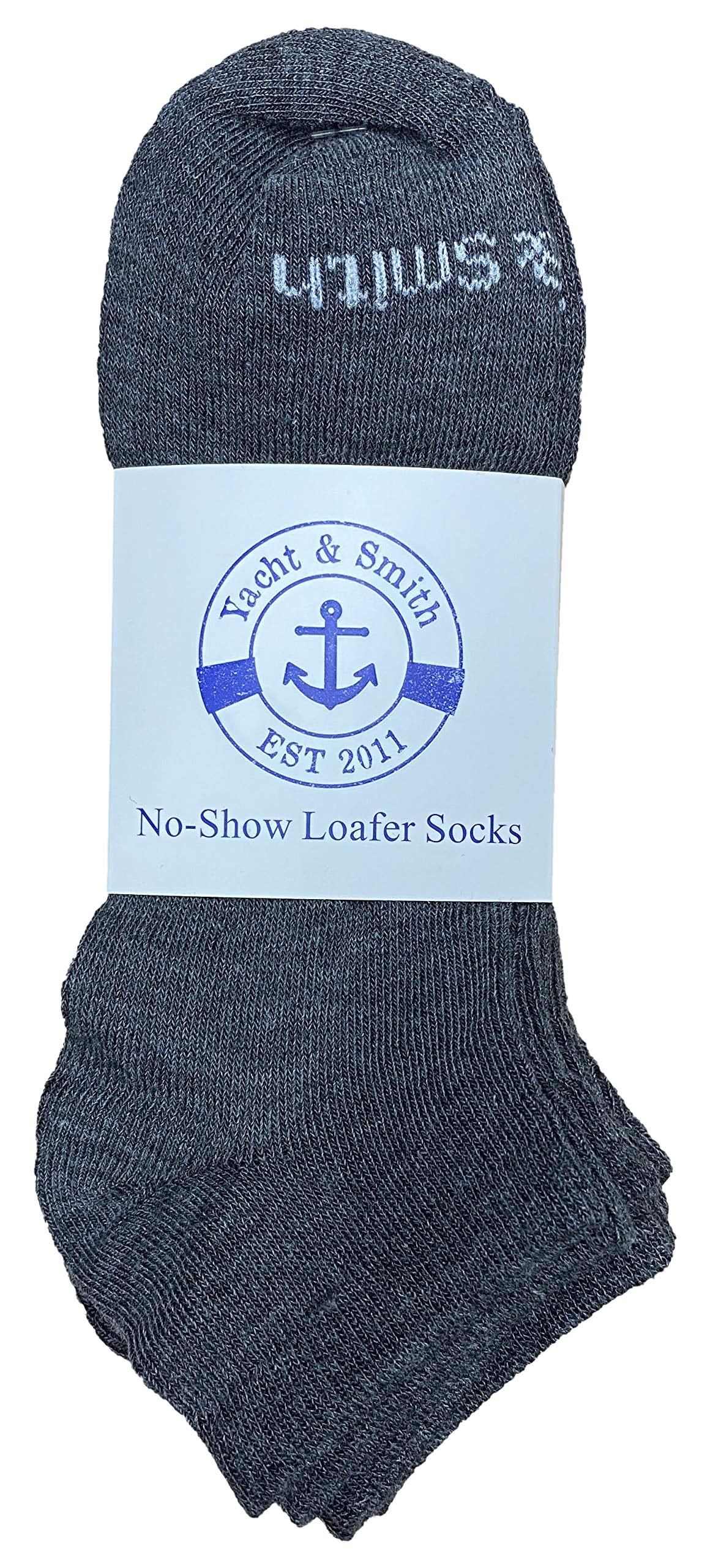 Yacht & Smith Wholesale Men's 97% Cotton Shoe Liner Training Socks Size 10-13, No Show Thin Low Cut Sport Ankle Socks (12 Pairs Black)