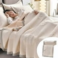 thumbnail image 2 of CASAFUN Wormwood Knitted Cotton Quilt Conditioned Comforter for All-Season, Soft Cooling Dormitory Blankets for Hot Sleepers and Night Sweats, Wholesale Napping Bedding, 2 of 2