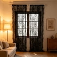 thumbnail image 4 of Aonerit 39*59in Lace Sheer Curtain, Floral Rod Pocket Window Panel, French Country Voile Drapes, Semi Sheer Privacy Curtains For Living Room Bedroom Kitchen, 4 of 6