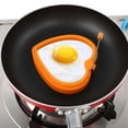 thumbnail image 2 of PEACNNG Silicone Egg Ring, Food Grade Silicone Egg Rings, Pancake Breakfast Sandwiches - Benedict Eggs - Omelets and More Nonstick Mold Ring Round shaped, Heart shape, 2 of 5