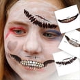 thumbnail image 5 of Juego de 12 pegatinas para caras de Halloween, maquillaje de broma, tatuaje temporal, 5 of 5