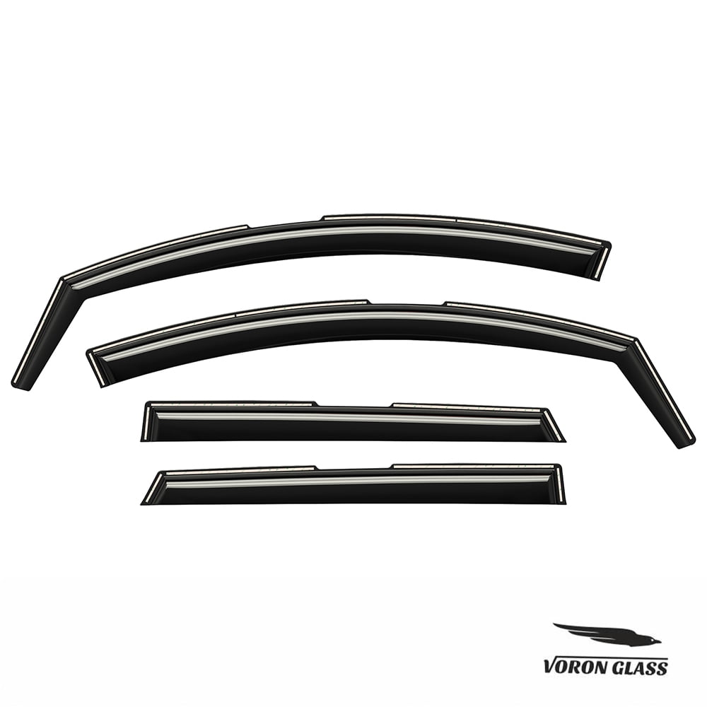 Voron Glass in-Channel Extra Durable Rain Guards for Dodge Journey 2009-2020, Window Deflectors, Vent Window Visors, 4 Pieces - 200480