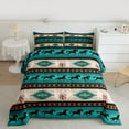 thumbnail image 2 of jejeloiu Rustic Western Aztec Queen Comforter Set,Country Farmhouse Lodge Bedding Sets,Gboho Bohemian Dreamcatcher Bedding Comforter Set For Men Women,Home Decor Reversible,3-Piece, 2 of 8