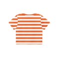 thumbnail image 5 of Lumtrix Girls Crop Tops Short Sleeve T-Shirts for Girl Crew Neck Striped Print Basic Tee Size 2-14 Years Orange 110, 5 of 5