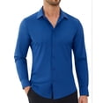 thumbnail image 5 of Youclos Men's Long Sleeve Stretch Wrinkle-Free Button Down Shirts 4-Way Stretch Formal Work Dress Shirts, 5 of 6