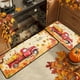thumbnail image 4 of Juego de dos alfombrillas de otoño con diseño de calabaza y hoja de arce, para Halloween, Acción de Gracias, para baño, cocina, porche, tiras largas, para entrada, de poliéster, 4 of 6