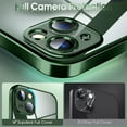 thumbnail image 3 of Crystal Clear Case for iPhone 13 Mini, [Not Yellowing] [Camera Protection] [Military Grade Drop Tested] Transparent Shockproof Protective Phone Case Soft Silicone Slim Cover, 5.4", Deep Green, 3 of 17