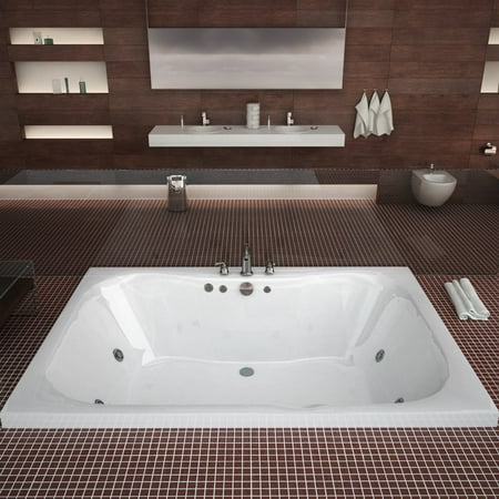 Whirlpool Jet For Bathtub Atlantis Tubs 4060NWR Neptune 40 x 60 x 23 Rectangular Whirlpool Jetted Bathtub w/ Right Side Pump Placement ()