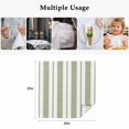 thumbnail image 6 of Cloth Napkins Set of 4 - 20x20 Inches, Sage Green Striped Washable Reusable Table Napkins, Green Geometric Line Stripes Farmhouse Soft & Absortbent Dining Napkin for Party Wedding Hotel Restaurant, 6 of 9