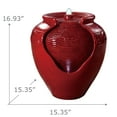 thumbnail image 5 of Teamson Home 16.93" Outdoor Glazed Pot Water Fountain, 5 of 10