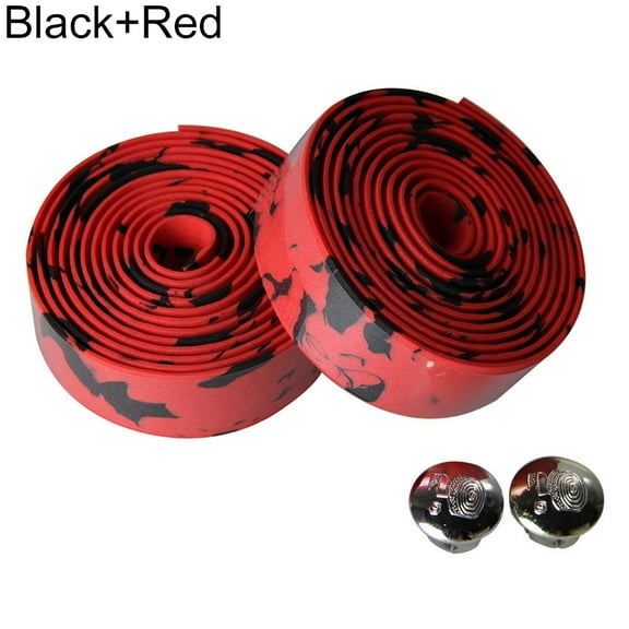 Naierhg 2Pcs Cycling Road Bike Sports Bicycle Handlebar Rubber Tape Wrap with 2 Bar Plug