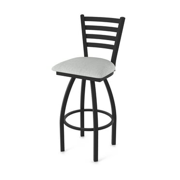 410 Jackie 36" Swivel Bar Stool with Black Wrinkle Finish and Graph Alpine Seat