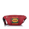 Pre-Owned Gucci Logo Belt Bag Calf Leather Red