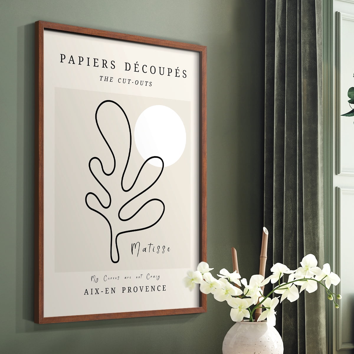 Matisse CCCLXXIV in Brown Solid Wood 16 x 20 Framed Print