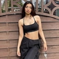 thumbnail image 3 of Backless Sports Bra, Sexy Push Up Sports Bra, Crossback Bustier, Women's Padded, Gym Top Without Underwire, 3 of 5